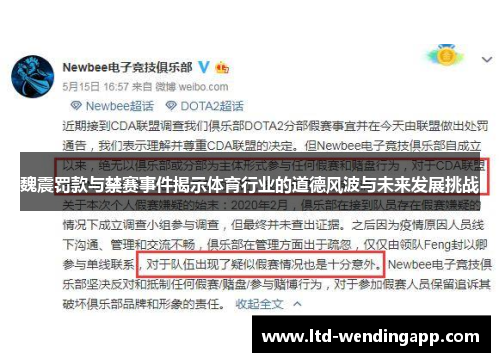 魏震罚款与禁赛事件揭示体育行业的道德风波与未来发展挑战