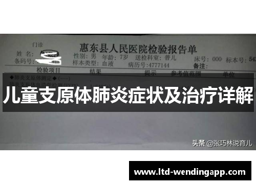 儿童支原体肺炎症状及治疗详解